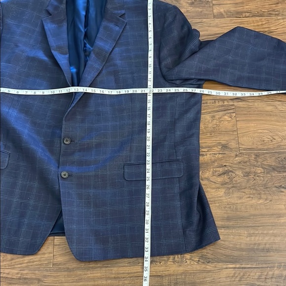 Men’s Ralph Lauren Dark Blue Checkered Blazer, Sz. XXL - Picture 10 of 11
